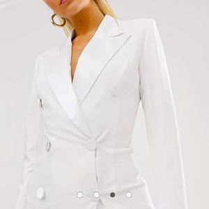 Club London white blazer maxi dress sz 6 NWT